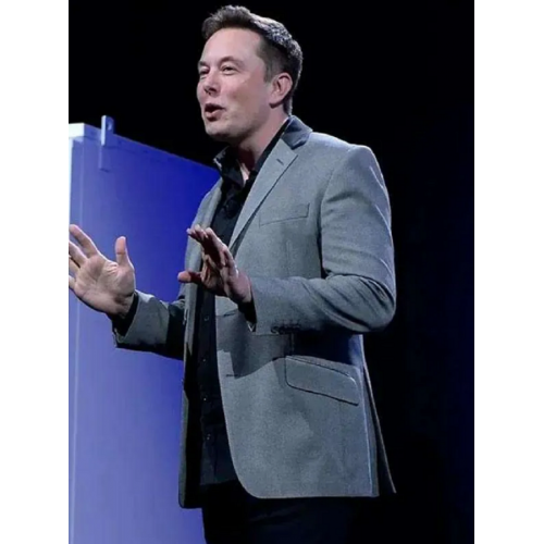Elon Musk Gray Blazer